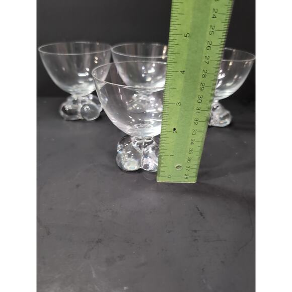 Tiffin Franciscan Du Jour Champagne Glasses, Set of 4 Tall Sherbet Glasses, Vtg - Picture 8 of 9